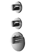 SB AESTHETICS Rond Inbouw thermostaatkraan met 4 uitgangen/ 2x stop-omstelkraan chroom 1208954960 Prémium