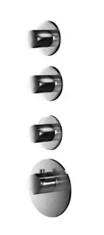 Vedd meg online SB AESTHETICS Ronde Inbouw thermostaatkraan met 3 uitgangen/ 3x stopkraan chroom 1208954968