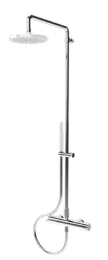 Árengedmény Waterevolution Flow termosztatikus zuhanykészlet esőzuhannyal, matt fekete 250 mm kerek T141TNR25PR
