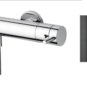 Waterevolution Flow douchethermostaat met douchegarnituur PVD gun Metal T140TGME Waterevolution Flow zuhanytermosztát zuhanykészlettel PVD gun Metal T140TGME Kedvezményes ár