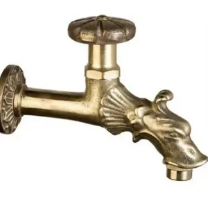 PB Tuin Vintage Muur Fonteinkraan Koudwaterkraan Brons met Tuinslangaansluiting en Rond Handvat 1208969784 Legjobb ár