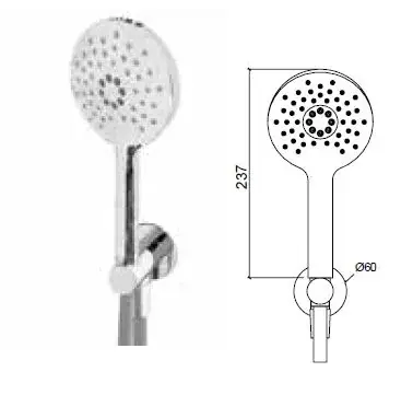 Waterevolution Flow ronde handdoucheset compleet met muuraansluiting volledig RVS T1621RIE Biztonságos fizetés