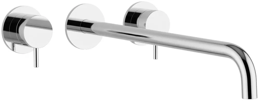 Akció Waterevolution Flow 3 lyukas beépíthető mosdócsap króm, 25 cm-es kifolyóval T1163F01-25