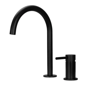 Pure.Sink Luxion 2 lyukú, matt fekete konyhai csaptelep kerek kifolyóval PLX2HR-10 Exkluzív ajánlat