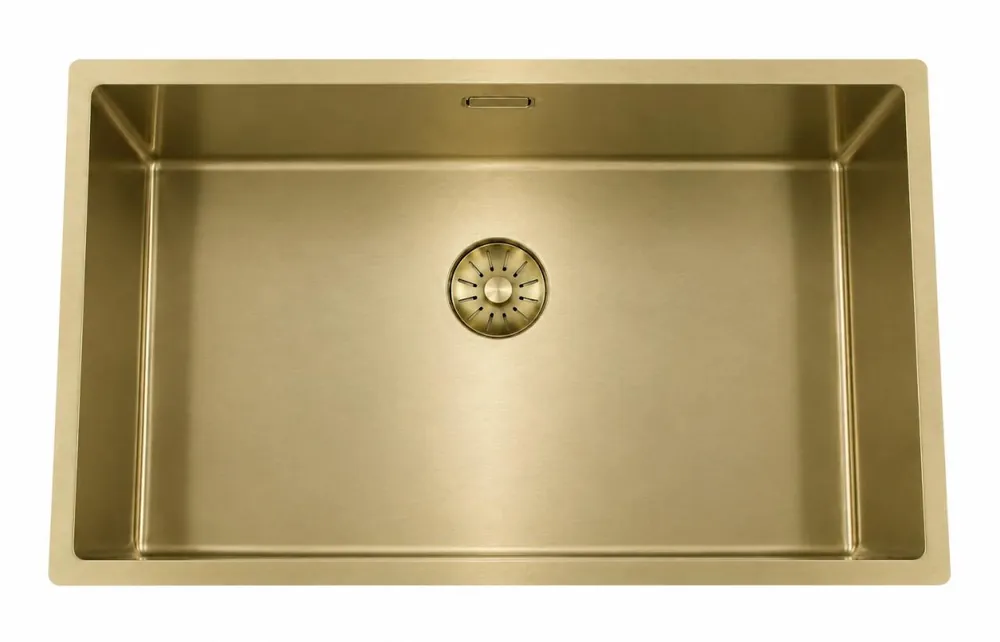 Pure.Sink Comfort nagy PVD arany mosogató, 70x40 cm, 10 mm-es sugárral, alsó, sík és felülről szerelhető PCM7040-60 Expressz kézbesítés
