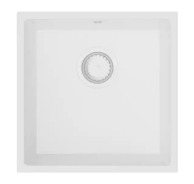 GraniteMy Universele granieten witte spoelbak 40x40 cm, wit, opbouw, onderbouw en vlakbouw met witte plug 1208967115 Újdonság