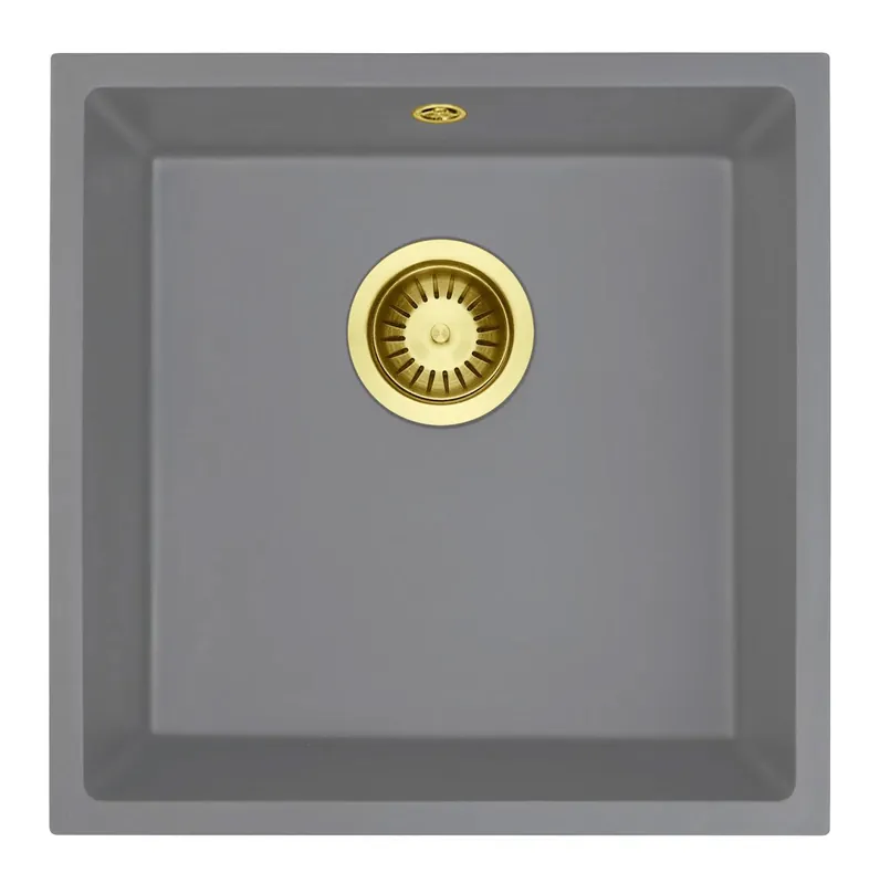 GraniteMy Universal Granit Szürke Mosogató 40x40 cm Felépítés, Alépítés és Síkbeépítés Arany Dugóval 1208970752 Ajánlat