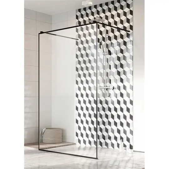 Radaway Modo New Black I 140 Frame Walk-in fekete zuhanyfal, 1400x2000 mm Kedvezmény