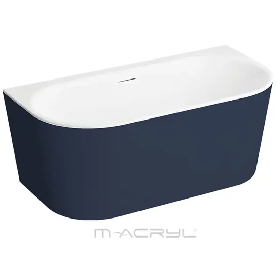 M-Acryl Velvet akrilkád 150*75, + előlap + láb (kék matt) /króm lefolyó Legkelendőbb