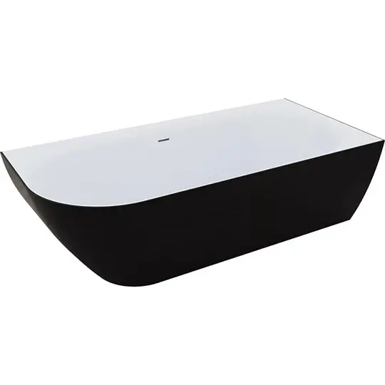 Ne maradj le M-Acryl Lily kád 175x82 J+ előlap (fekete) + láb/ króm lefolyó