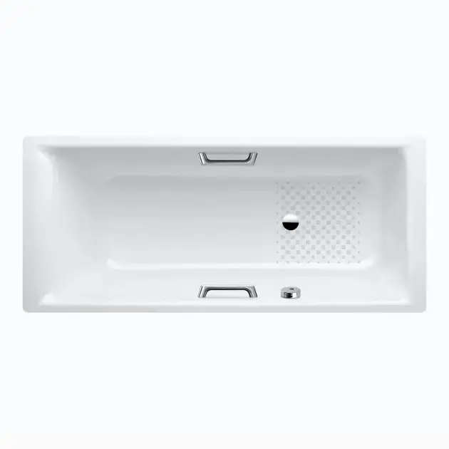 Kaldewei Ambiente - Téglalap alakú kád Puro Star 694, 1700x800 mm, fogantyúfuratokkal, csúszásgátló, fehér színű 259430000001 Biztonságos vásárlás