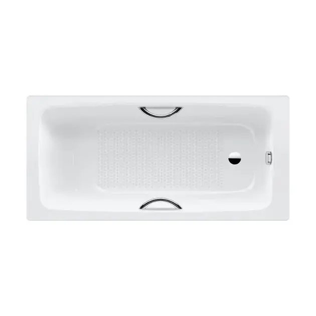 Kaldewei Advantage - Téglalap alakú kád Cayono Star 754, 1600x700 mm, fogantyúnyílásokkal, csúszásgátlóval, fehér színben 275434010001 Biztonságos fizetés