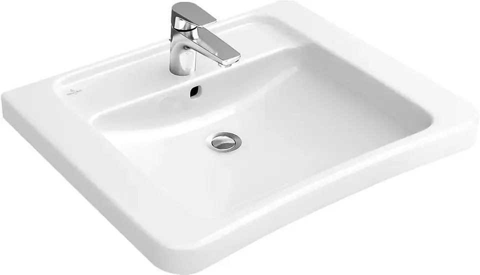 Biztonságos fizetés Villeroy & Boch ViCare - Vita mosdókagyló, 650x550 mm, túlfolyóval, csapfurattal, fehér színű 51786701