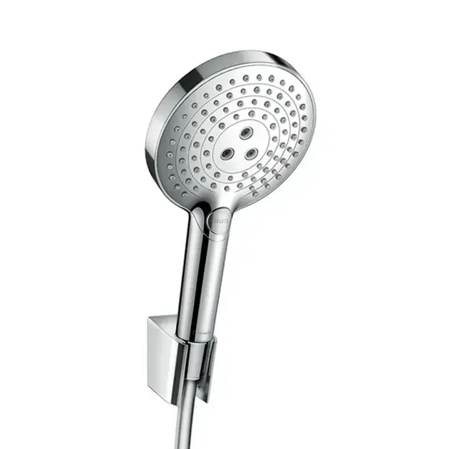 Árengedmény Hansgrohe Raindance Select S - Zuhanyfej szett 120, 3 fúvókával, tartóval és tömlővel, krómozott 26701000