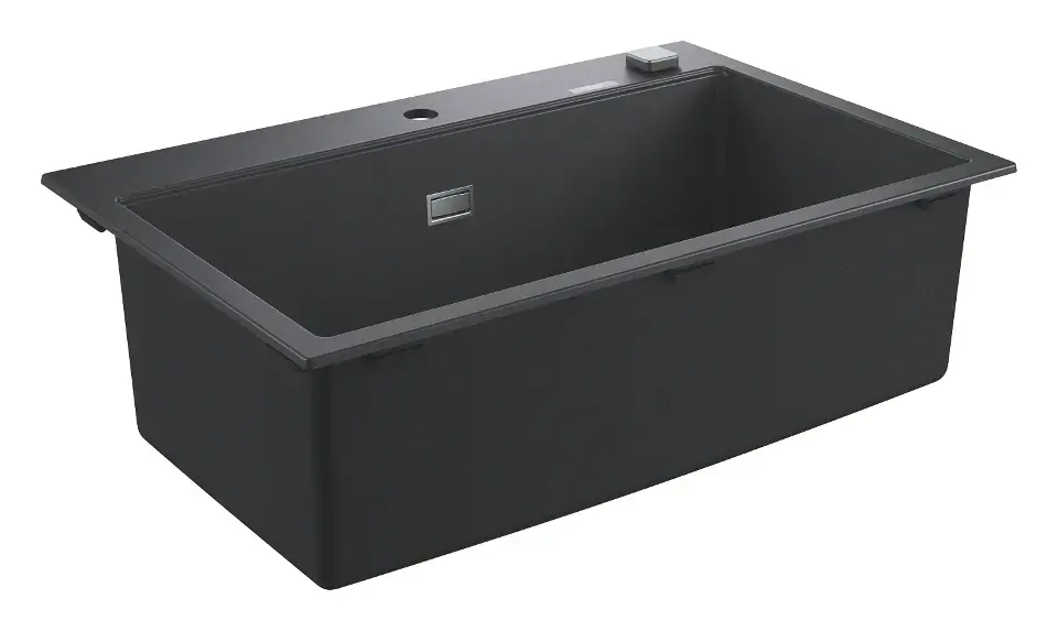 Grohe - Kompozit mosogató K700 automata lefolyóval, 780x510 mm, gránit fekete 31652AP0 Legkelendőbb