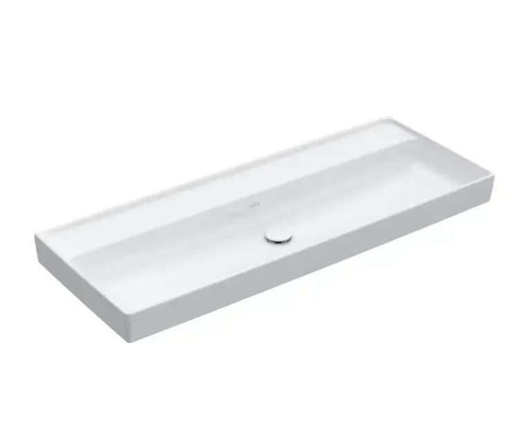 Azonnali szállítás Villeroy & Boch Collaro - Bútor mosdókagyló 1200x470 mm, túlfolyó nélkül, csapfurat nélkül, alpesi fehér 4A33C301