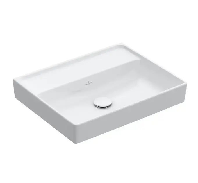 Expressz kézbesítés Villeroy & Boch Collaro - Bútor mosdókagyló 600x470 mm, túlfolyó nélkül, keverőnyílás nélkül, CeramicPlus, Stone White 4A3363RW