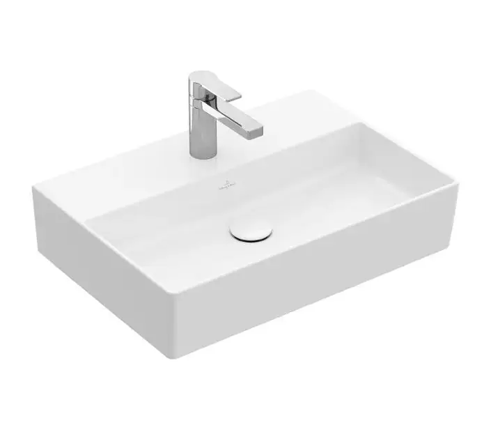 Villeroy & Boch Memento 2.0 - Mosdókagyló 500x420 mm, túlfolyó nélkül, keverőnyílás, CeramicPlus, alpesi fehér 4A225LR1 Alacsony ár