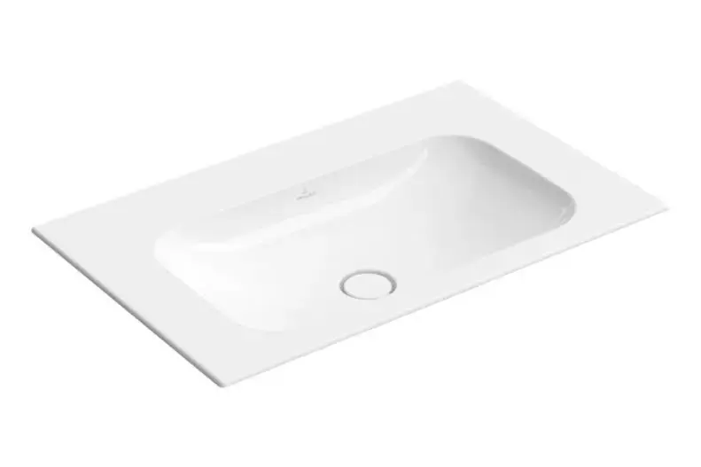 Villeroy & Boch Finion - Bútor mosdókagyló 800x500 mm, túlfolyó nélkül, keverőnyílás nélkül, CeramicPlus, alpesi fehér 416483R1 Gyors kiszállítás