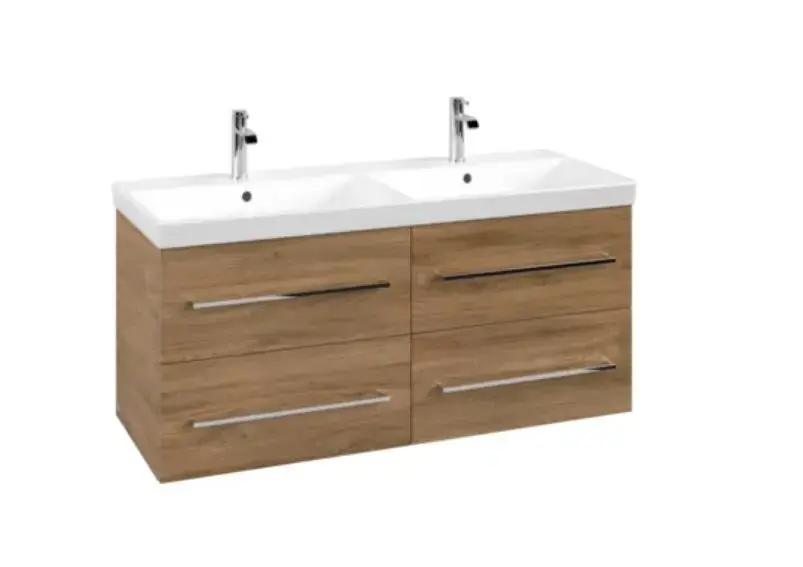 Villeroy & Boch Avento - Mosdószekrény, 1180x514x452 mm, 4 fiókos, tölgyfa Kansas A89300RH Legkelendőbb
