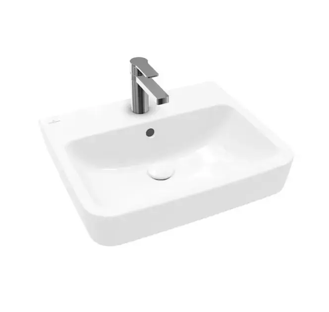 Szezonális akció Villeroy & Boch O.novo - Mosdókagyló pultra, 550x460 mm, túlfolyóval, keverőnyílással, alpesi fehér színű 4A41MG01