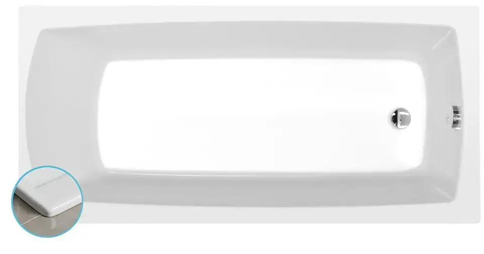 Ajánlat Polysan - Beépített fürdőkád Lily Slim, 1500x700x390 mm, fehér 72273S