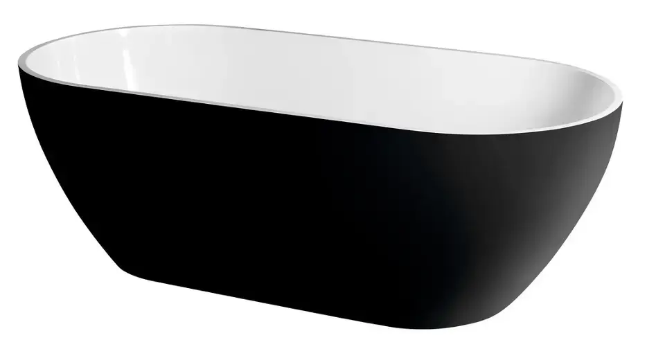 Korlátozott ajánlat Polysan - Reduta szabadon álló fürdőkád, 1710x810x460 mm, fekete/fehér 72973
