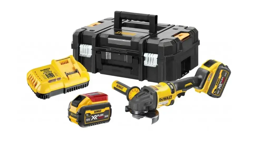 Népszerű DeWALT - 54V AKU sarokcsiszoló 125 mm, 2x akkumulátor 9.0 Ah FLEXVOLT, töltő DCG418X2