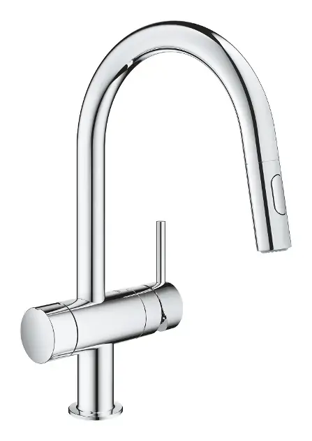 Legkelendőbb Grohe Minta - Mosogató csaptelep, elzárószeleppel és kihúzható zuhannyal, króm 31916000