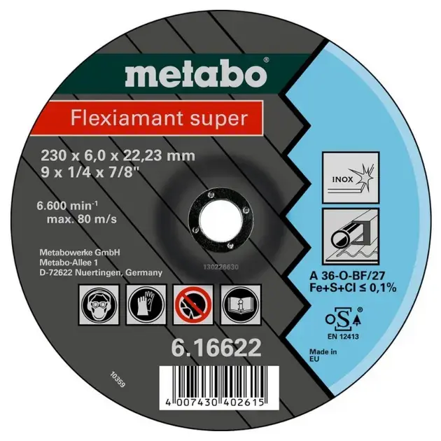 Kedvezmény Metabo - Vágótárcsa rozsdamentes acélhoz 150x22,23 mm 616604000