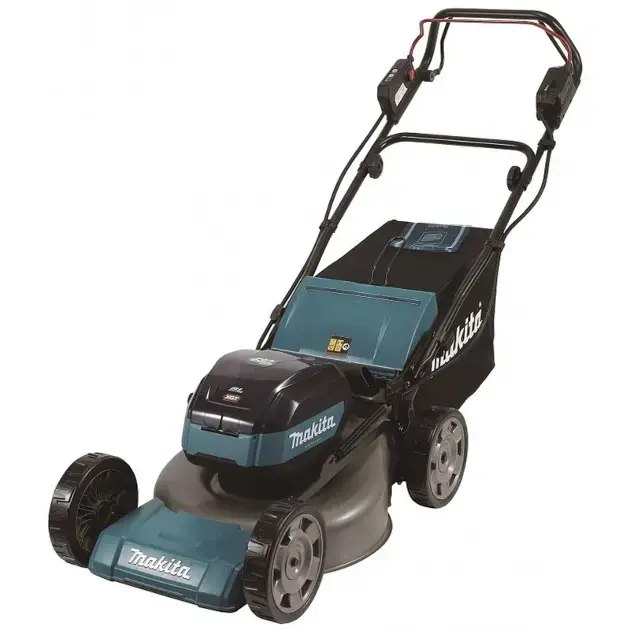 Vedd meg online Makita - 40V akkumulátoros fűnyíró, munkaszélessége 48 cm, hajtással, akkumulátor és töltő nélkül LM001GZ