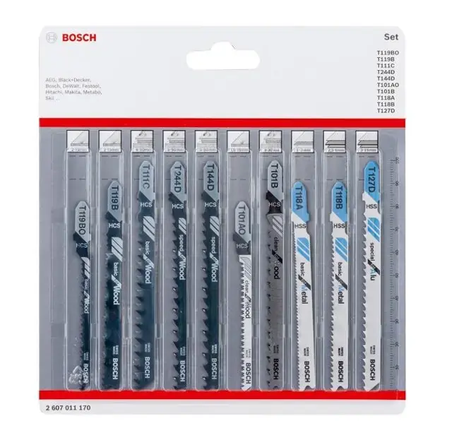 Bosch - 10 részes fűrészlapkészlet 2607011170 Különleges ajánlat