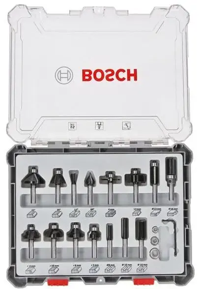 Bosch - 15 részes egyenes élű alakmaróbetét-készlet, 2607017471 Rendeld meg most
