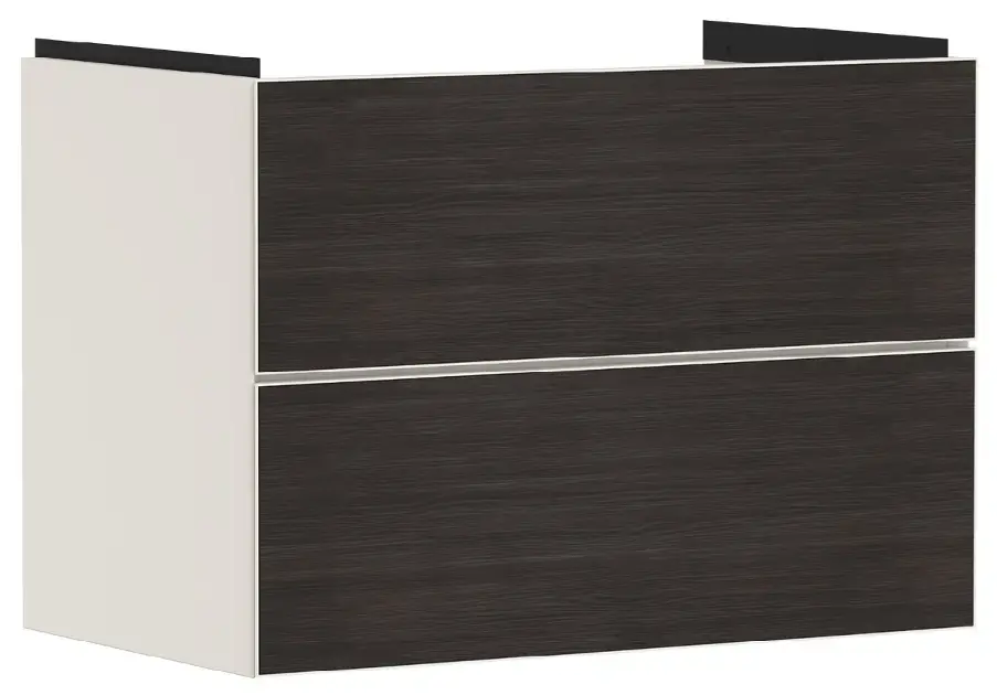 Hansgrohe Xevolos E - Mosdószekrény 78x58x48 cm, 2 fiókos, matt bézs/sötét tölgy 54179730 Különleges ajánlat