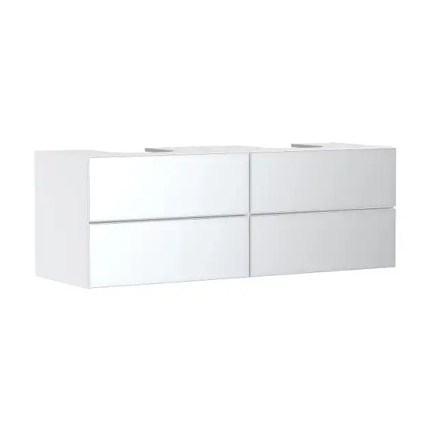 Hansgrohe Xevolos E - Mosdószekrény 157x56x55 cm, 4 fiókos, matt fehér/metál fehér 54199320 Legkelendőbb