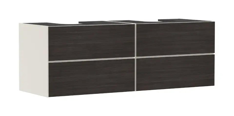 Végkiárusítás Hansgrohe Xevolos E - Mosdószekrény 157x56x55 cm, 4 fiókos, matt bézs/sötét tölgy 54200730