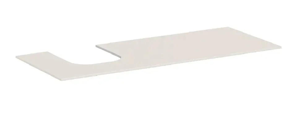 Hansgrohe Xevolos E - Munkalap mosdó alá, 137x55 cm, bal oldali kivágás, matt bézs 54205780 Szuper akció