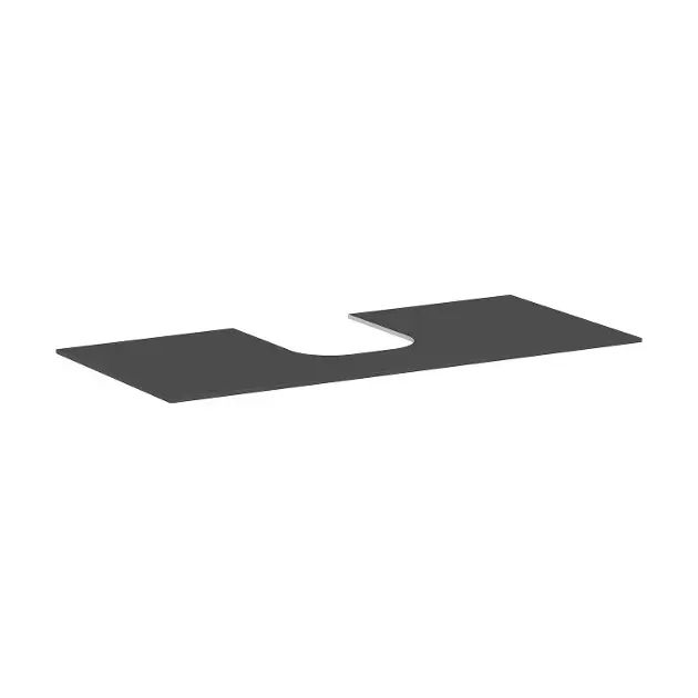 Hansgrohe Xevolos E - Munkalap mosdó alá, 118x55 cm, kivágás középen, matt szürke 54210760 Újdonság