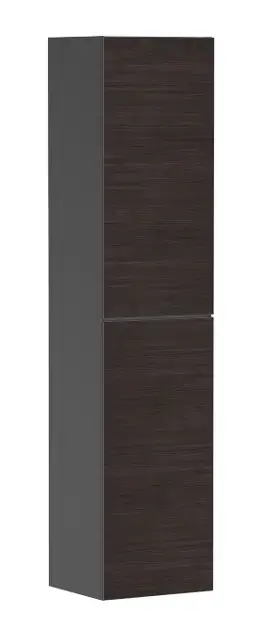Hansgrohe Xevolos E - Magas szekrény 40x176x36 cm, 2 ajtós, bal oldali zsanérok, matt szürke/sötét tölgy 54220730 Akció