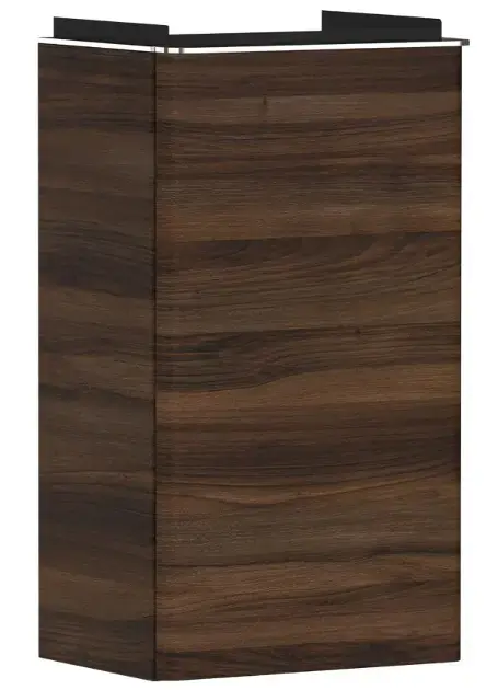 Hansgrohe Xelu Q - Mosdószekrény, 63x34x27 cm, 1 ajtós, zsanérok bal oldalon, sötét dió/króm 54014000 Expressz kézbesítés