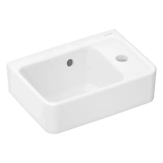 Hansgrohe Xanuia Q - Mosdókagyló 36x25 cm, túlfolyóval, csaptelepnyílással, fehér 60129450 Olcsóbb