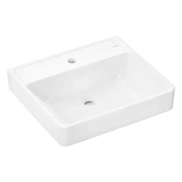 Hansgrohe Xanuia Q - Mosdókagyló 55x48 cm, túlfolyó nélkül, csapnyílás nélkül, SmartClean, fehér 61147450 Kedvezményes ár