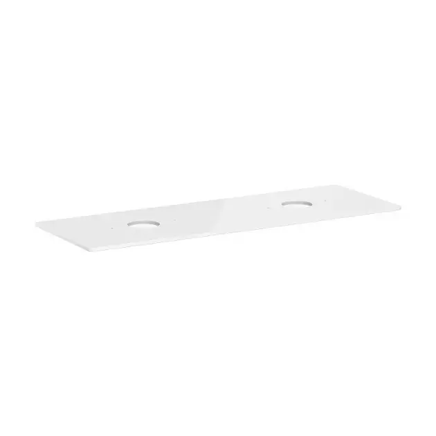 Hansgrohe Xelu Q - Mosdópult 156x55 cm, 2 kivágás, fényes fehér 54119050 Prémium