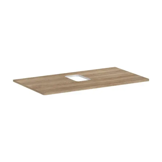 Hansgrohe Xelu Q - Mosdópult 98x55 cm, középen kivágás, natúr tölgy 54121230 Azonnali szállítás